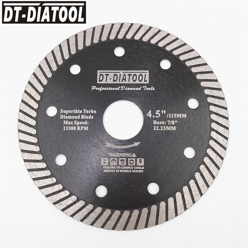 DT-DIATOOL 2 PCS DIA 105/115/125 มม.Super Thin ใบเลื่อยกดร้อนตัดกระเบื้องเซรามิคหินอ่อนหินแกรนิต Turbo Blade