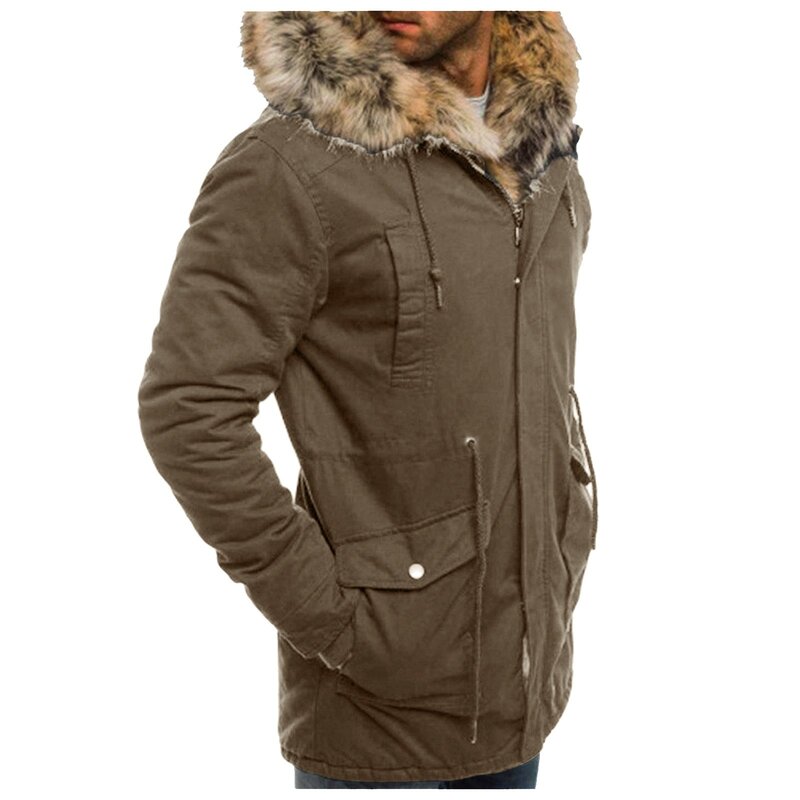 Vintage Waterproof Winter Long Parkas Men Plush Hoodied Parka Men Warm Winter Coat Men Thicken Zipper Mens Parkas Jackets 4
