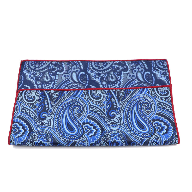 New Design Men's Tie Red Blue Floral Flower 8cm Necktie Pocket Square Sets Accessories Daily Wear Cravat Wedding Gift For Man