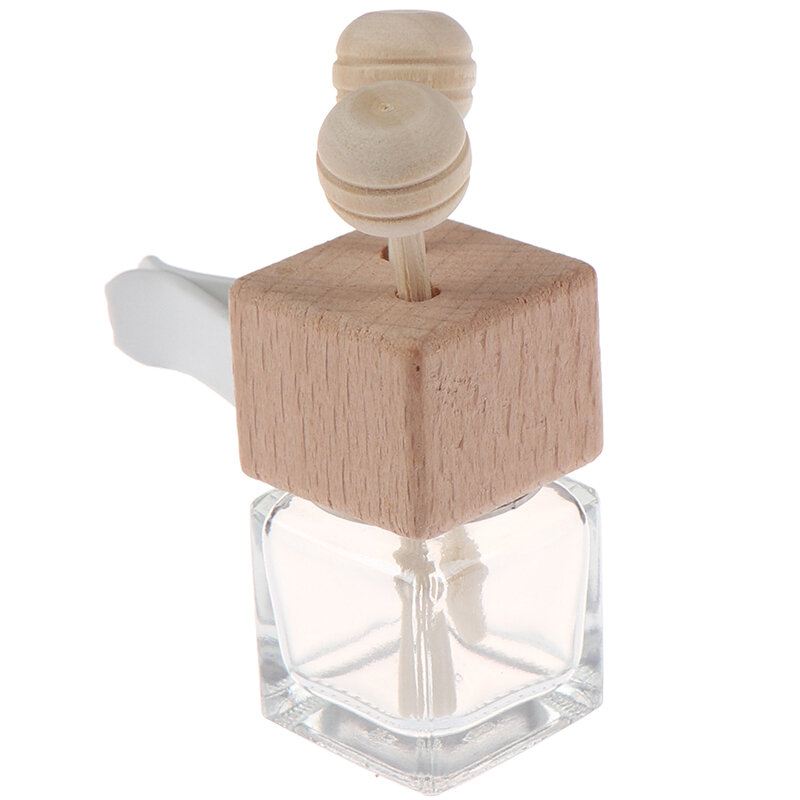 10PCS 8ml Car Air Freshener Perfume Clip Vent Outlet Diffuser Empty Essential Oil Glass Perfume Vials Ornament with Wooden Caps