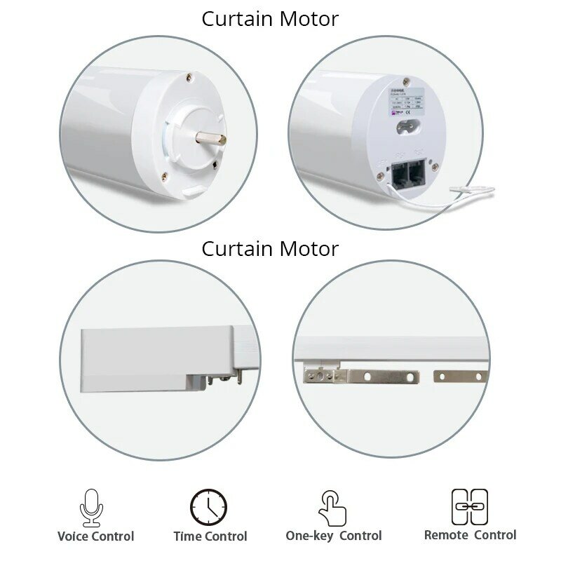 Wifi Smart Automatic Curtain Motor Track System Motorized SMART LIFE APP Remote Control Works with Amazon Alexa Echo Google Home