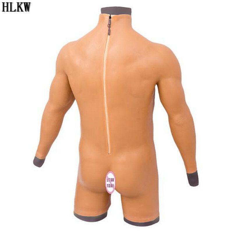 Hot Koop Top Grade Siliconen Valse Borstspier Man Nep Borst Spier Buik Macho Man Kunstmatige Simulatie Cosplay Bodysuit