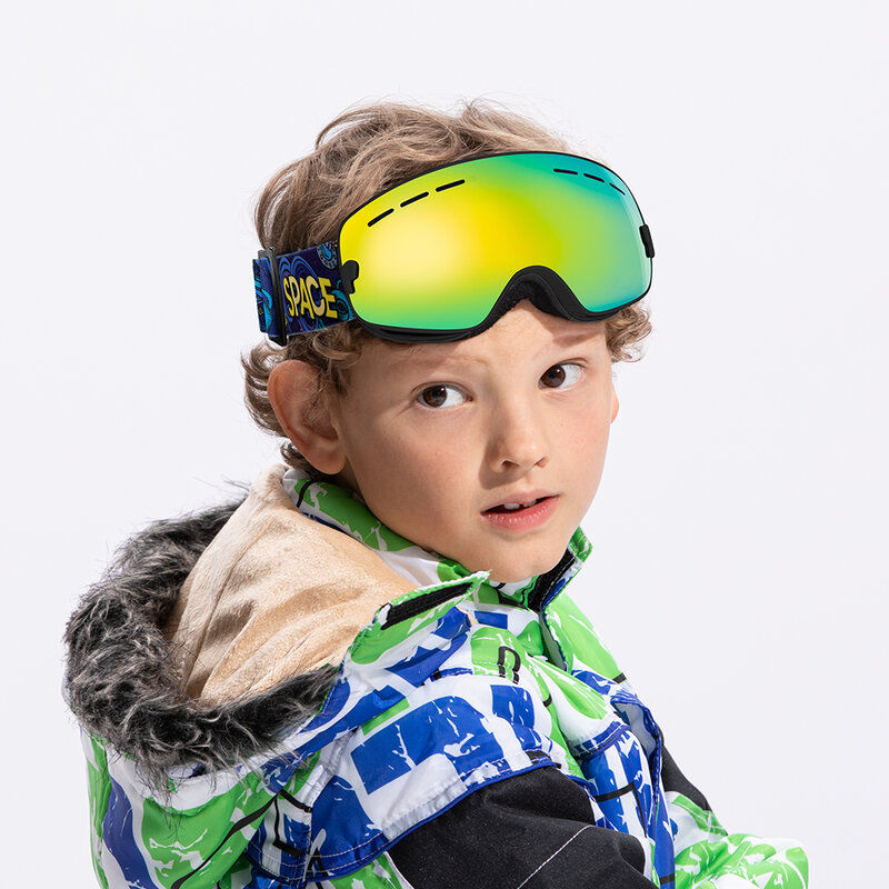نظارات تزلج للأطفال ماركة COPOZZ لأعمار 4-15 سنة نظارات واقية احترافية مضادة للضباب على الجليد للأطفال UV400 نظارات قناع تزلج للأطفال
