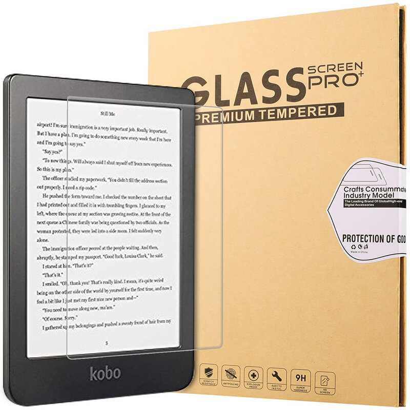 Kobo clara hd protetor de tela 6 polegadas-alta definição filme temperado fácil instalação/anti risco (2 pacote)