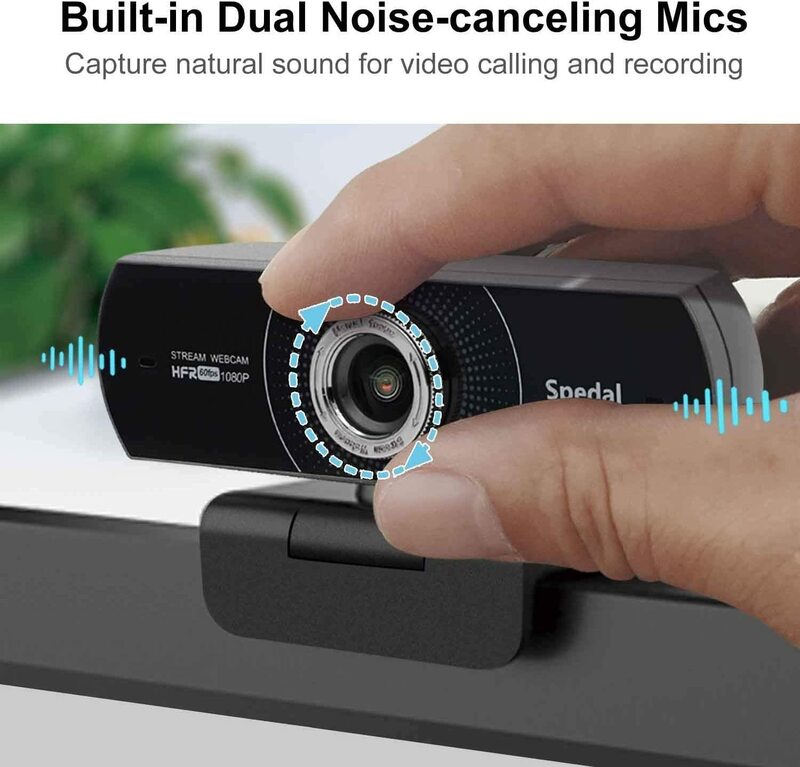 Câmera Web USB com microfone para PC, Webcam com tripé para Twitch Skype OBS Steam Conference, MF934T, HD 1080P, 60fps