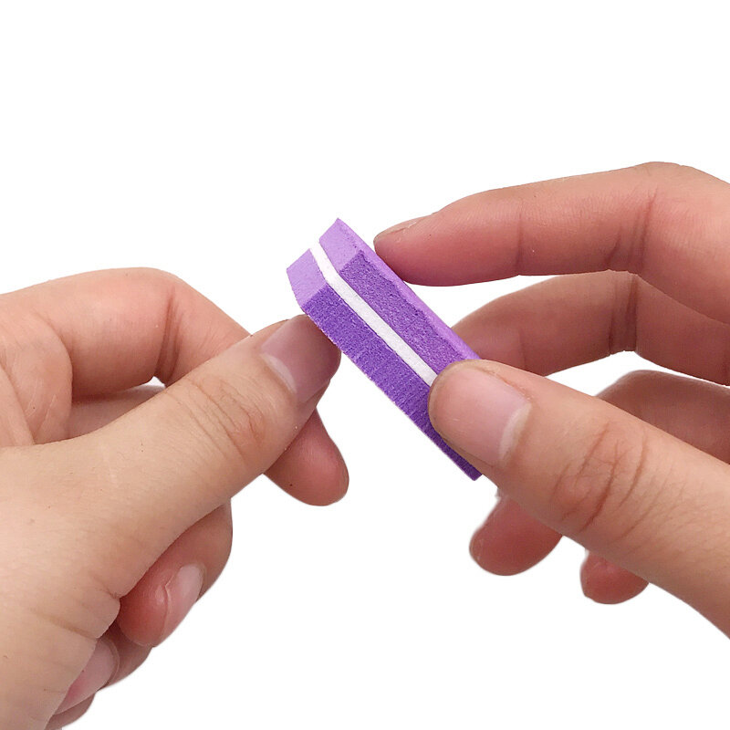 20 шт./компл. пилка для ногтей мини пилка для ногтей блоки многоцветная губка для УФ-гель для ногтей шлифовальная буферная лента для маникюра TF28