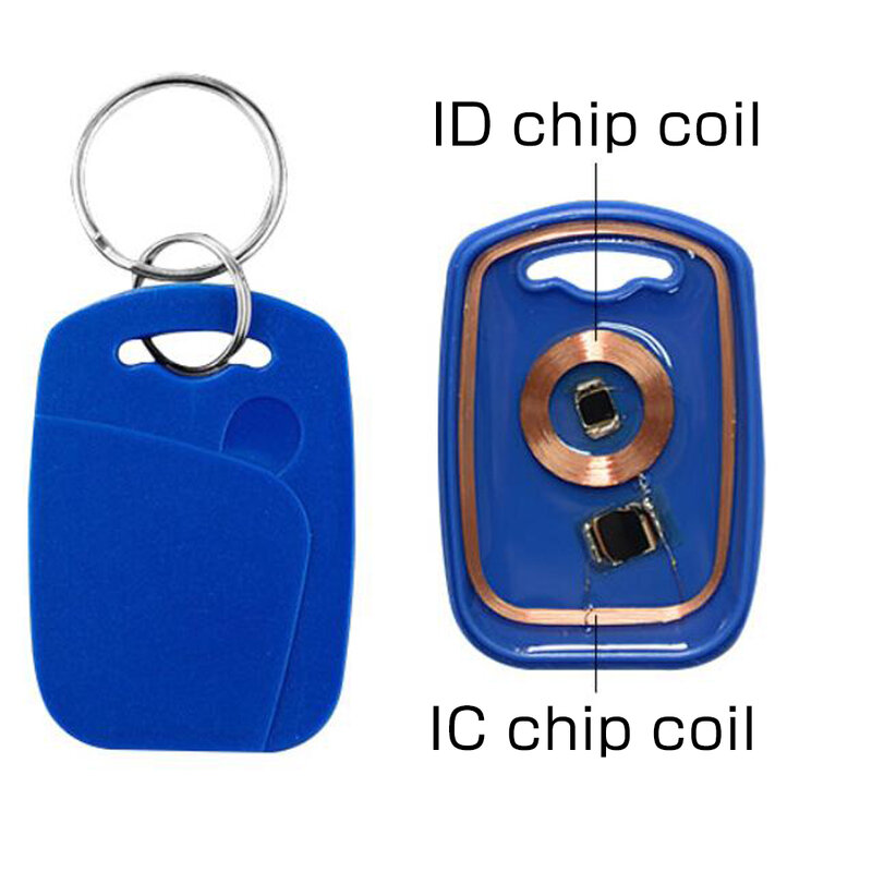 10 pz frequenza a doppio Chip RFID 125KHZ T5577 EM4305 13.56MHZ tag chiave composito riscrivibile kit di controllo accessi UID Keyfob IC ID