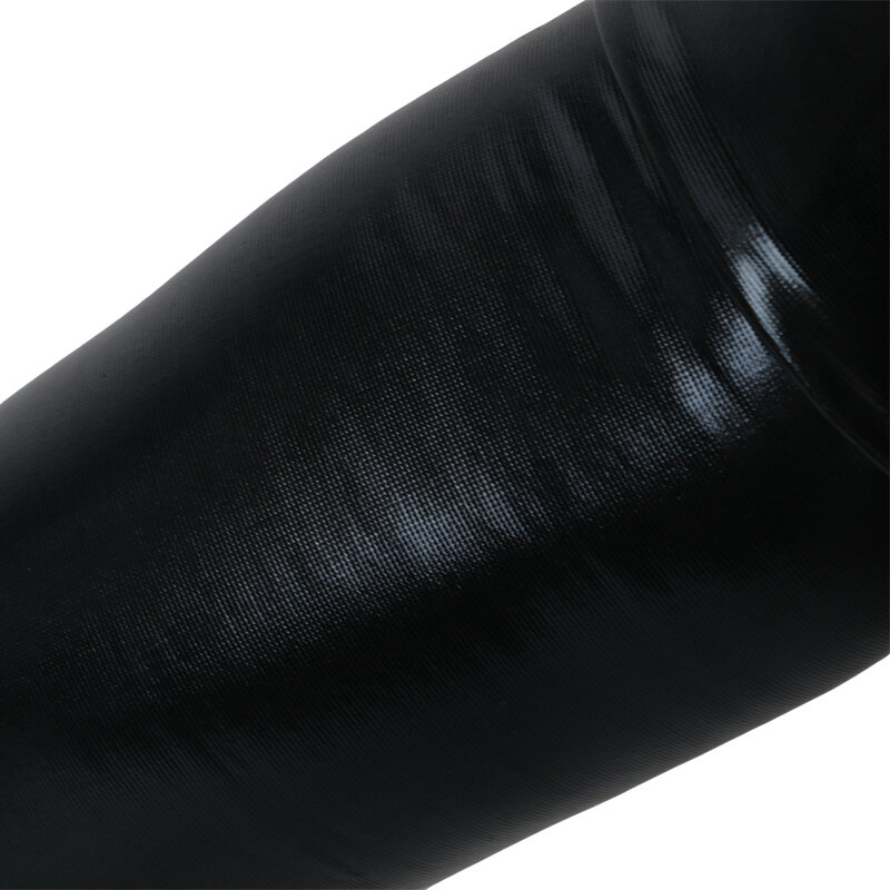 Guantes largos y sexys de cuero sintético, mangas para brazos, color negro, metalizado, novedad