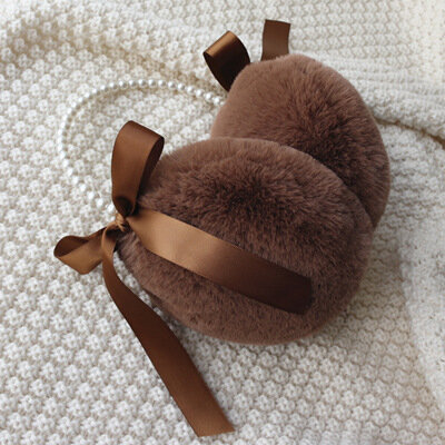 1pcs Ribbon Pearl Earmuffs Cute And Winter Keep Warm Comfortable Unisex Warmers Imitation Rabbit Plush Ear Muff Kids Adults