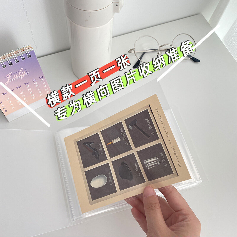 Yoofun 40 Zakken Fotoalbum 3/4/5/6/7/8/9 Inch Foto Case Opslag boek Fotoalbum Photocard Naam Card Id Houder Clear