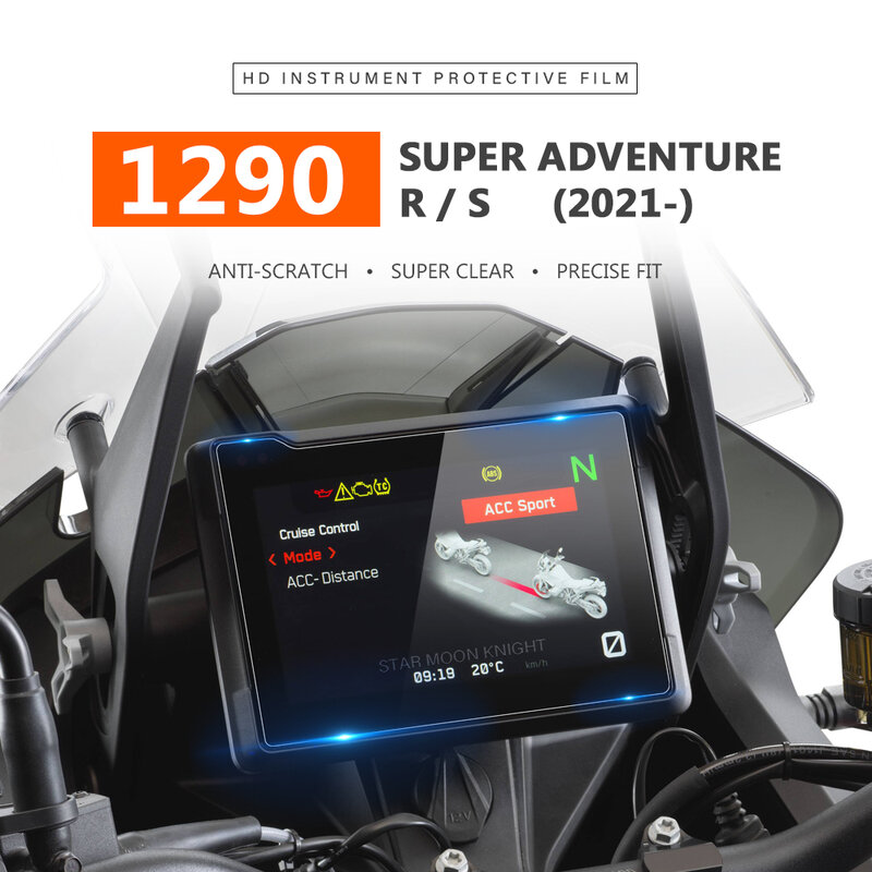 Scratch Cluster Screen Dashboard Protection, filme instrumento, acessórios de motocicleta, 1290 Super Adventure ADV S R 2021 2022-