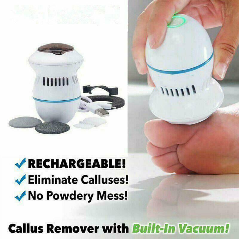 Pedi Vac Remover  Rechargeable New Electronic Foot Files Pedicure Tools Pedi Feet Care Perfect for Hard Cracked Skin callus