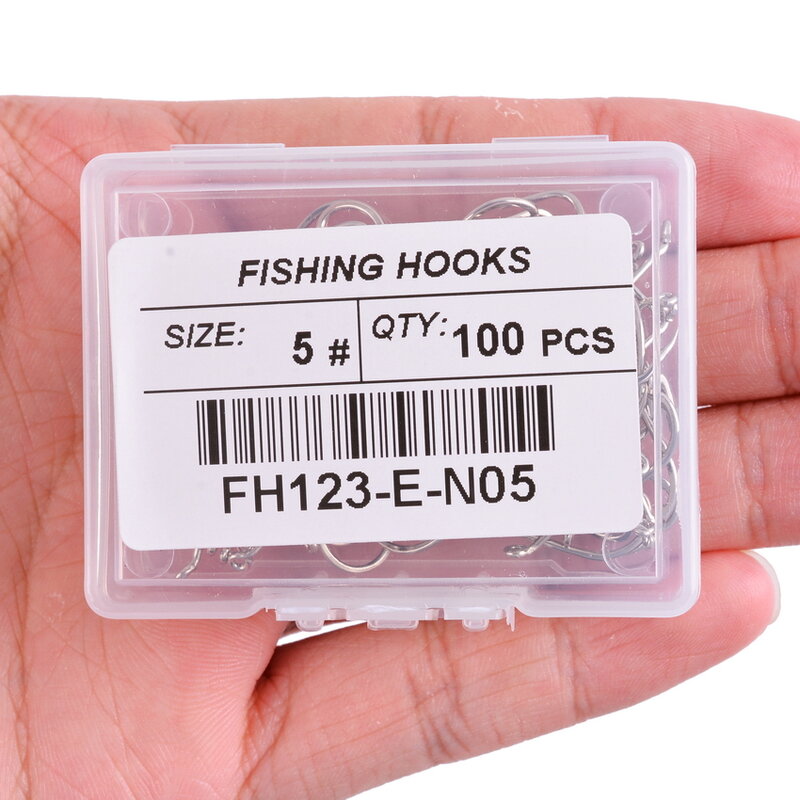 100pc / Box Stainless Steel Octopus Fishhook Sea Fishing Hooks 1#-10# Hook Barbed Ringed Long Shank Saltwater Jigging Hook Japan