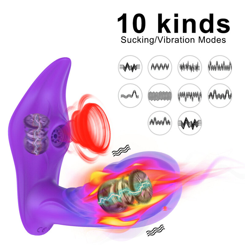 TLUDA Vibrator Dildo Dapat Dipakai untuk Pemanasan Nirkabel Penggetar G Spot Klitoris Pengisap Klitoris Mainan Seks untuk Wanita Dewasa Pasangan