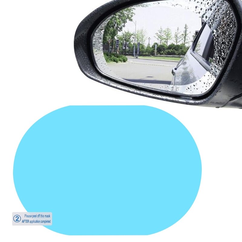 Car Rear View Mirror Rainproof Film Anti-Fog Clear Protective Sticker Anti-Scratch Waterproof Mirror Window Film