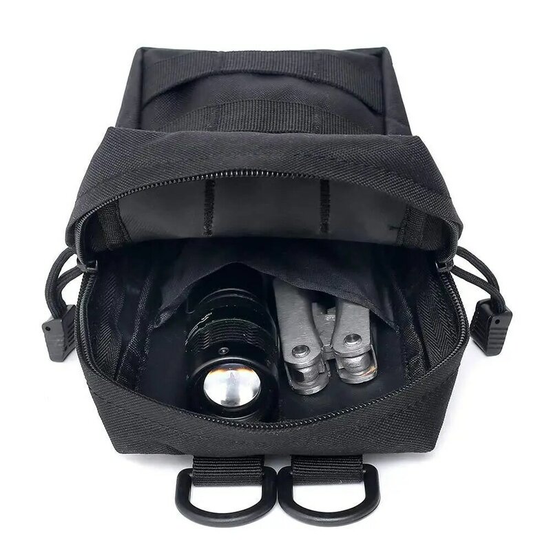 Bolsa táctica EDC Molle para exteriores, chaleco, paquete de cintura, mochila de caza, accesorio, bolsa deportiva compacta resistente al agua
