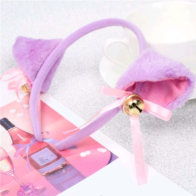 Halloween cute cat ears 6 colors headband cat headwear maid cat girl cosplay anime party dance party headband hairpin with bell