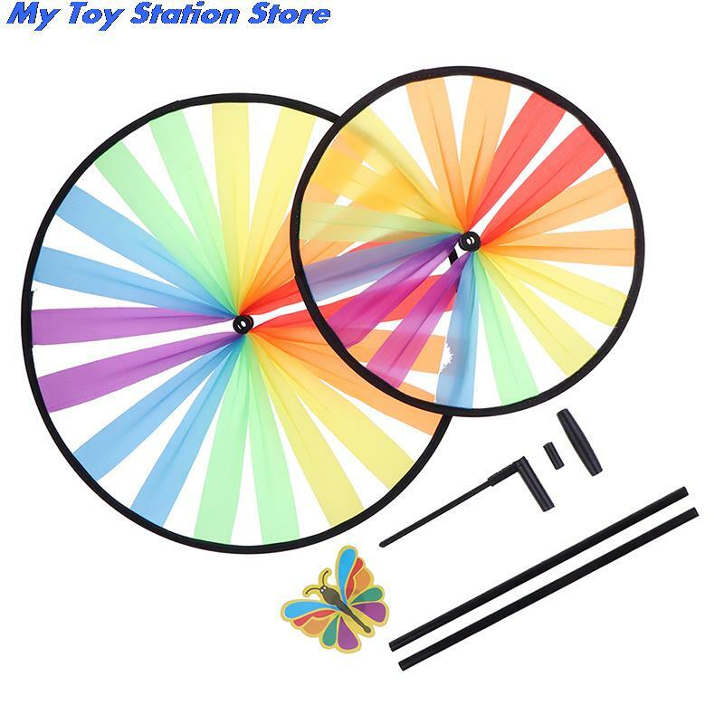 Moulin à vent coloré de roue de Polyester pour des activités extérieures d'enfants et jouet de moulin à vent d'enfants de décoration de jardin