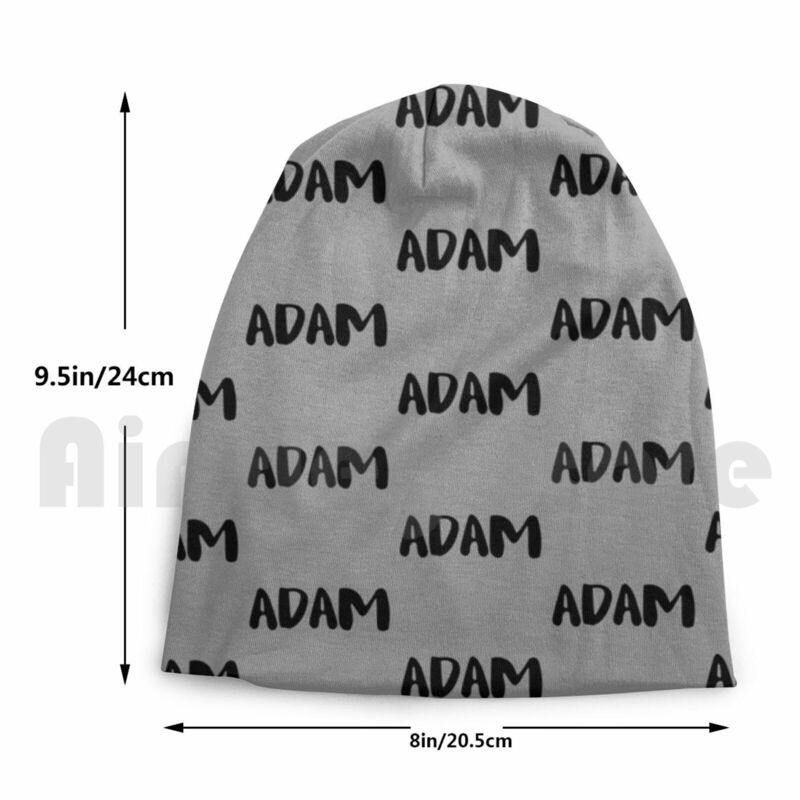 Adam (grigio) Beanie Hedging Cap cuscino con stampa fai da te Adam Aamina Aage nomi A nomi nomi con nomi che iniziano con A