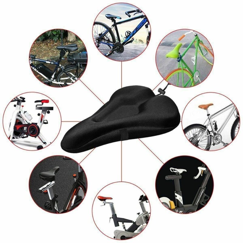 3D Soft Thickened Bicycle Seat Breathable Bicycle Saddle Seat Cover Comfortable Foam Seat Mountain Bike Cycling Pad Cushion Cove