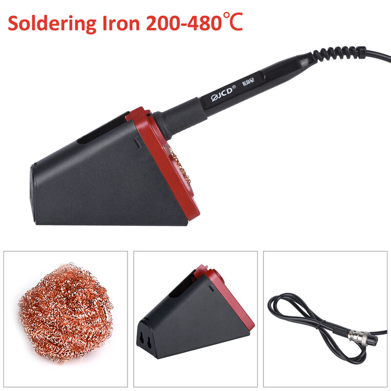 JCD 820อลูมิเนียมไฟฟ้า Soldering Iron Stand ผู้ถือเชื่อมทำความสะอาดทองแดงลวด RMA Flux