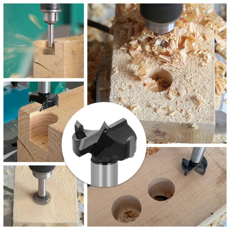 5PCS Drill Bits Carbide Adjustable Woodworking Hole Saw Bits Set Smooth Cutting And High Toughness Perfect Choice