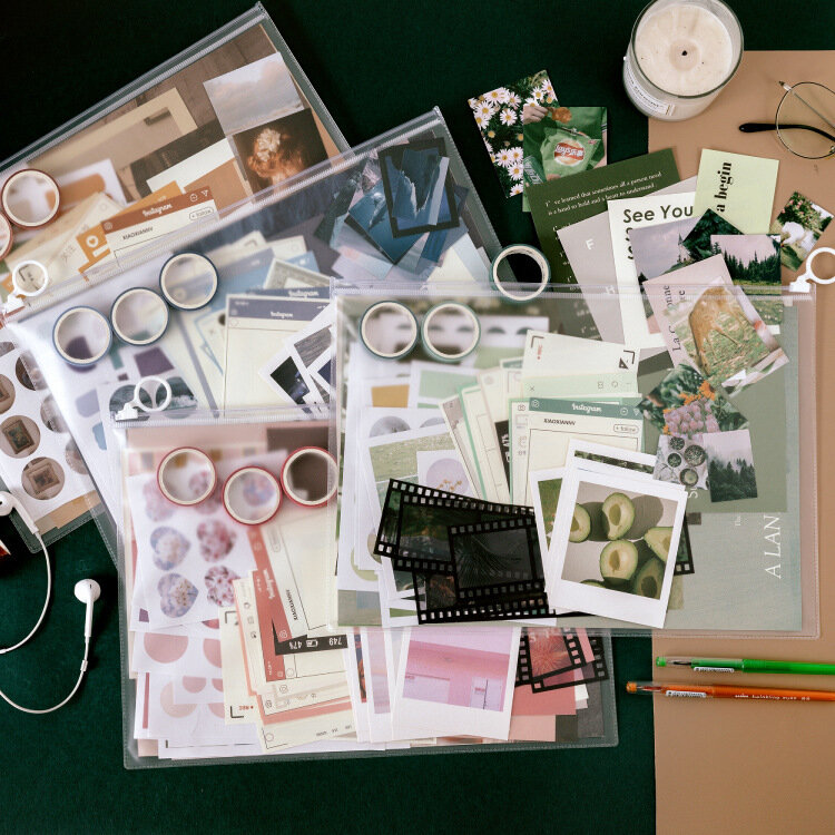 64 sztuk/partia Journaling księga gości materiał papier maskujący naklejki zestaw papier dekoracyjny dla DIY Journal Stationery