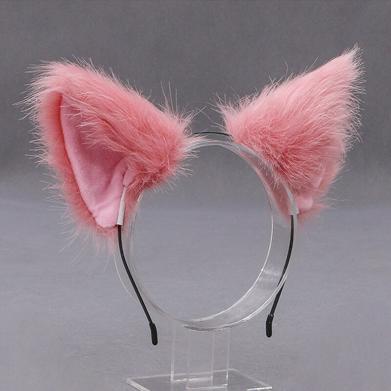 30สีการ์ตูนแมวหู Hairband Headwear ขนสัตว์ Cat Cosplay ผ้าโพกศรีษะเครื่องประดับผมสำหรับผู้หญิงหญิงสาวเด็ก Headband