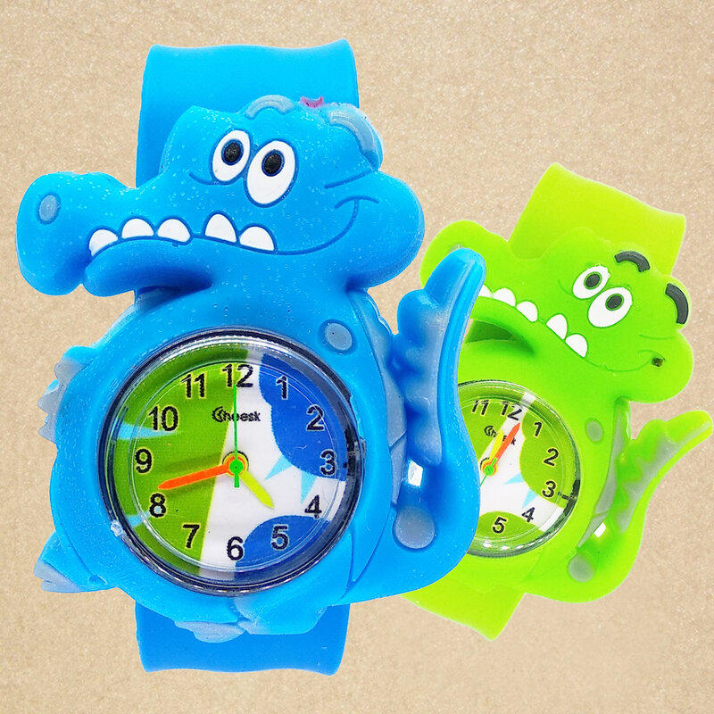 Tigre dos desenhos animados crocodilo meninos relógio crianças relógios crianças meninas estudante relógio criança quartzo relógios de pulso relojes montres kol saati