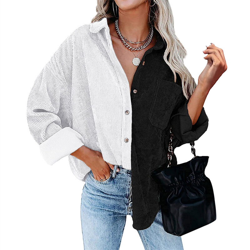 Женская рубашка в стиле пэчворк, Повседневная Уличная одежда, винтажная Женская одежда, блузка с длинным рукавом, топы, модные офисные женские рубашки, осень 2021