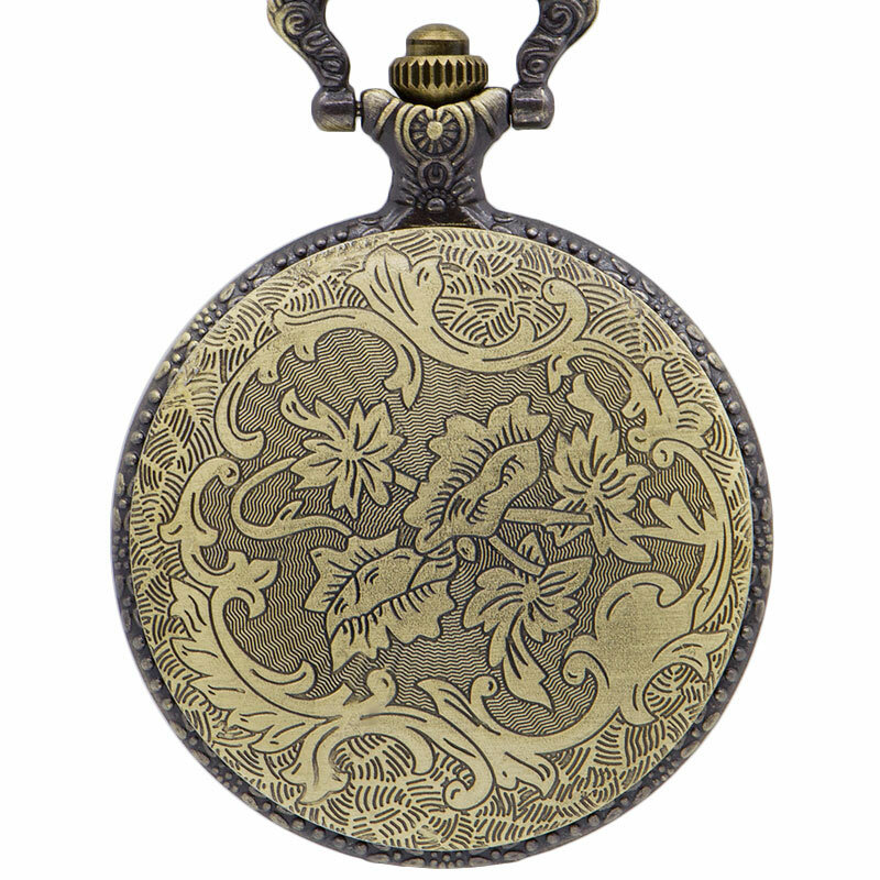 Часы кварцевые карманные в античном ретро-стиле с цепочкой