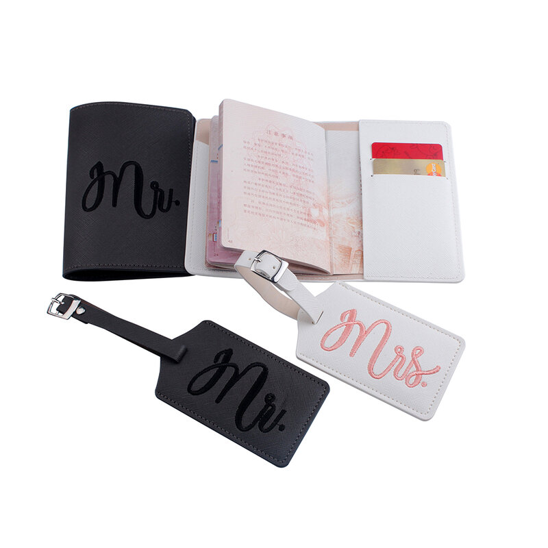 Mr & mrs casal capa de passaporte caso de cartão de viagem titular do cartão de crédito de viagem titular de passaporte ch12