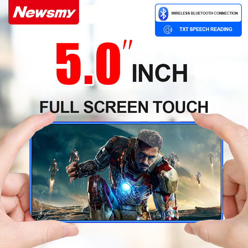 Video MP4 Player MP5 Full Touch Screen 8GB Memory 1650mAh Multi Languages E-Book Reader HIFI Loseless 5.0 inch Music Player