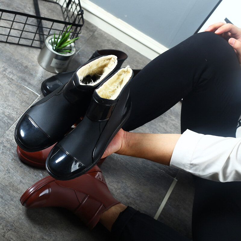 Swyivy futrzane kalosze damskie buty zimowe ciepłe buty wodoodporne nowe 2020 Rianboots na buty przed wodą deszczową damskie