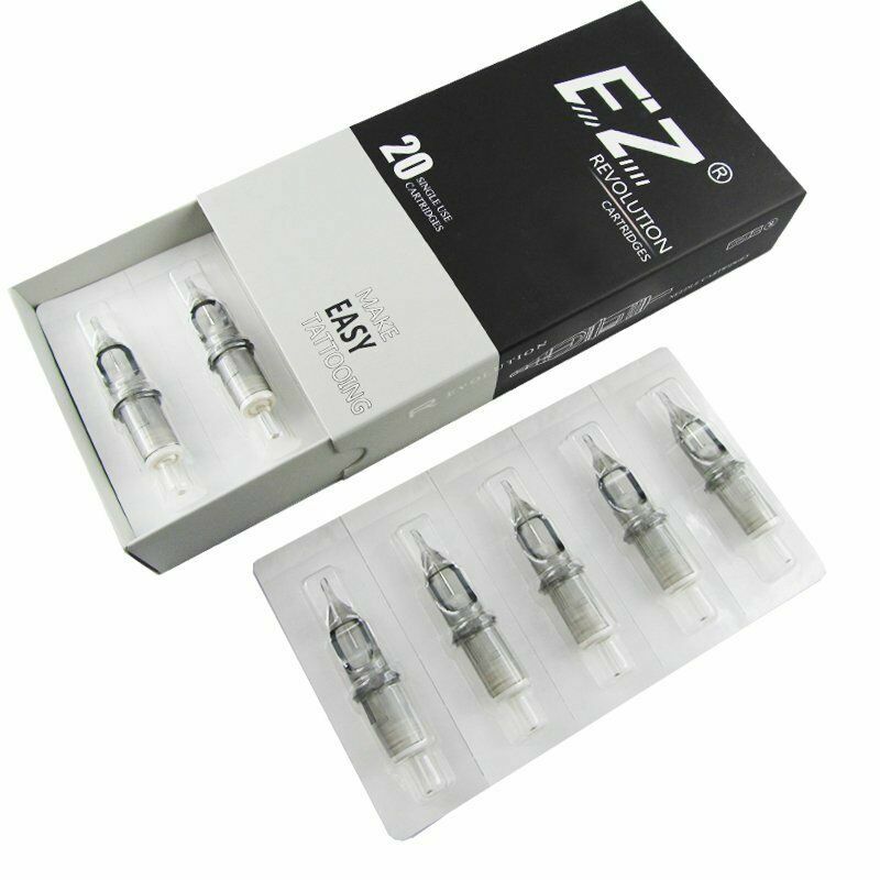 EZ Revolution Cartridge Tattoo Needles #06 0.20mm Round Liner for Tattoo & Microblading Permanent Makeup Eyebrows Eyeliner 20pcs