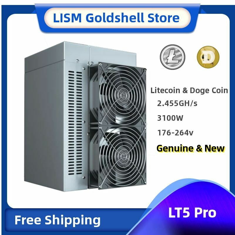 В наличии Goldshell LT5Pro 2.455GH 3100W 1,26 W Майнер Litecoin Beyond Classics LTC DOGE, хороший выбор