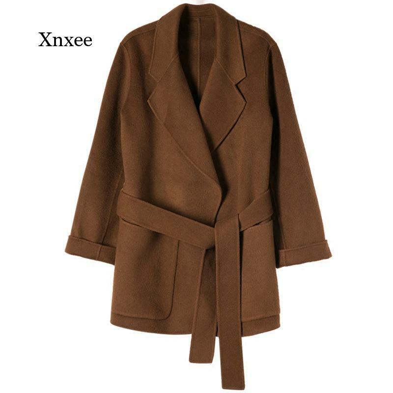 Double-Sided Cashmere Coat Spring Elegant Women Loose Woolen Coats Autumn Early Winter Jackets Casual Wild Wool Outwear Clothing
