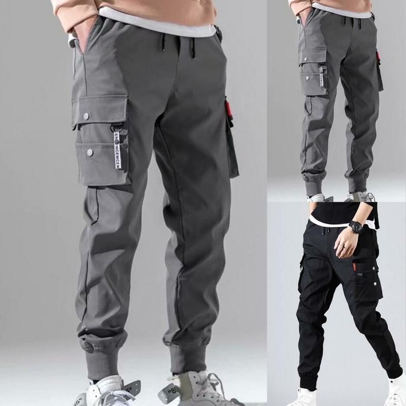 Pantalones Cargo para hombre, pantalón de chándal ajustado con múltiples bolsillos, estilo Hip Hop Harem, 2022