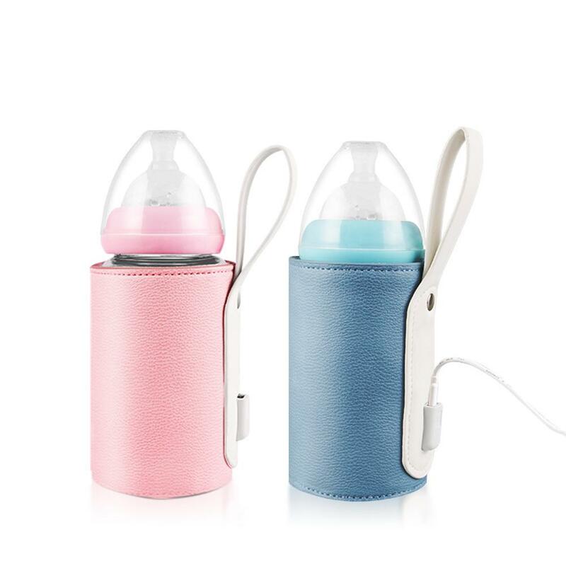 아기 수유병 히터 여행 유모차 가방 5V/1A USB 우유 물 온열 장치 절연 가방, 11inx5.12in 아기 우유 온열 장치 자동차 여행