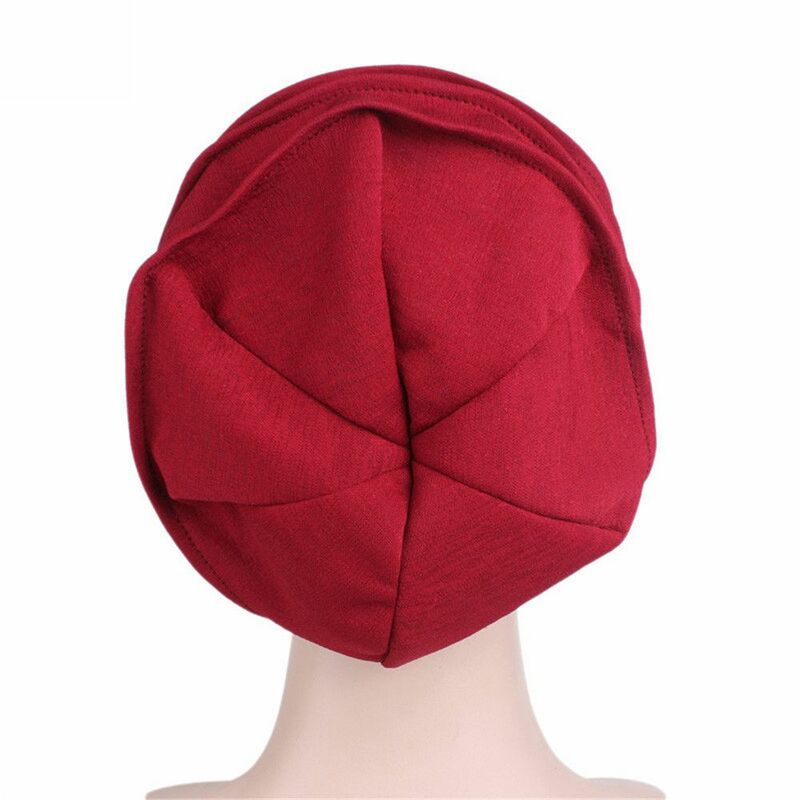 Bawełniane zimowe ciepłe czapki do spania damskie Turban chusta na głowę kapelusz po chemioterapii muzułmańskie hidżaby