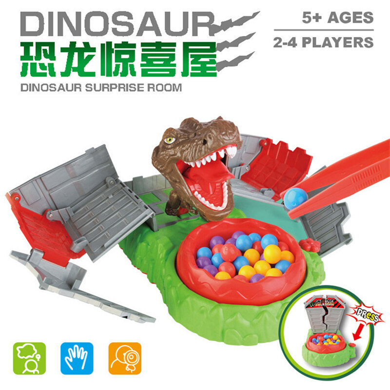 Nowa rodzina przyjaciel niespodzianka gra planszowa zabawka jedzenie fasola uwaga dinozaur z interaktywnym projektem