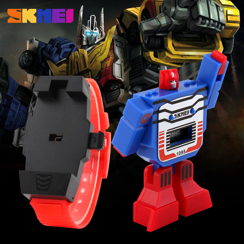 SKMEI-Montre robot transformable pour enfants, jouet créatif, intéressant, à la mode, pour garçons et filles