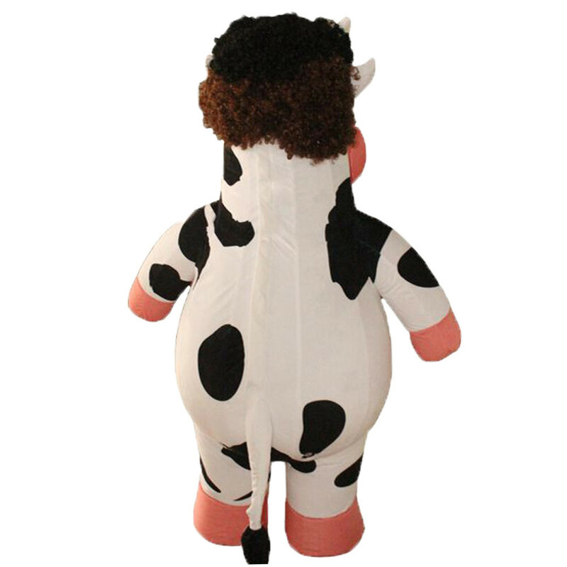 1.9m halloween inflável leite vaca mascote traje terno cosplay festa jogo publicidade onesies para adultos papai noel vestido novo