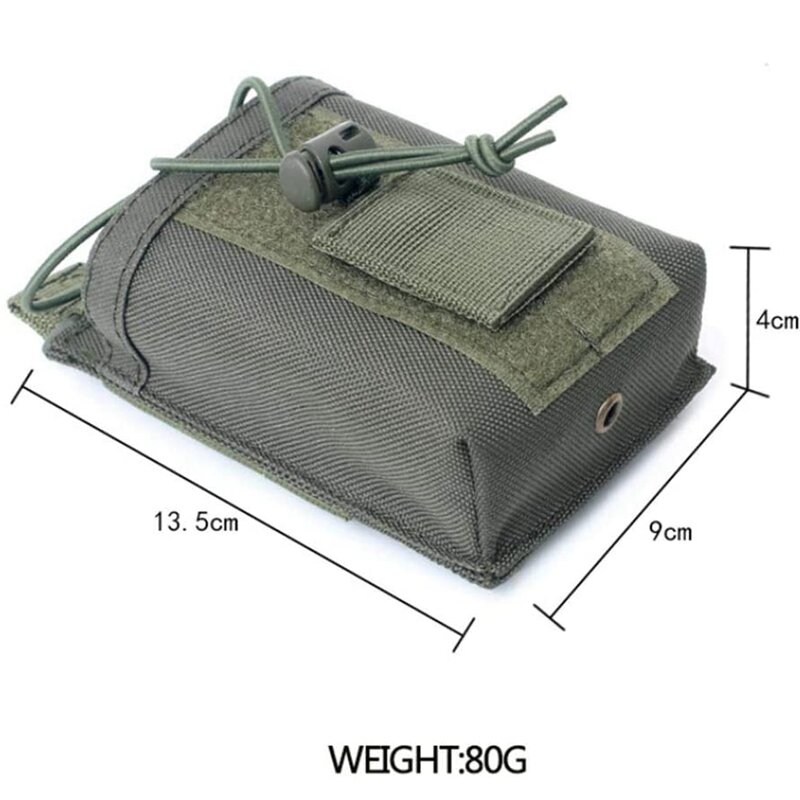 Borsa porta walkie-talkie Molle tattica in Nylon 1000D pacchetto custodia Radio militare ciondolo sportivo caricatore da caccia custodia magnetica
