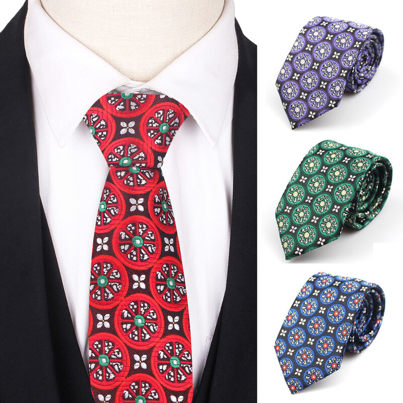 ニュークラシックはネクタイジャカードメンズネクタイ結婚式ビジネス男性ネクタイのための花ネクタイ gravatas