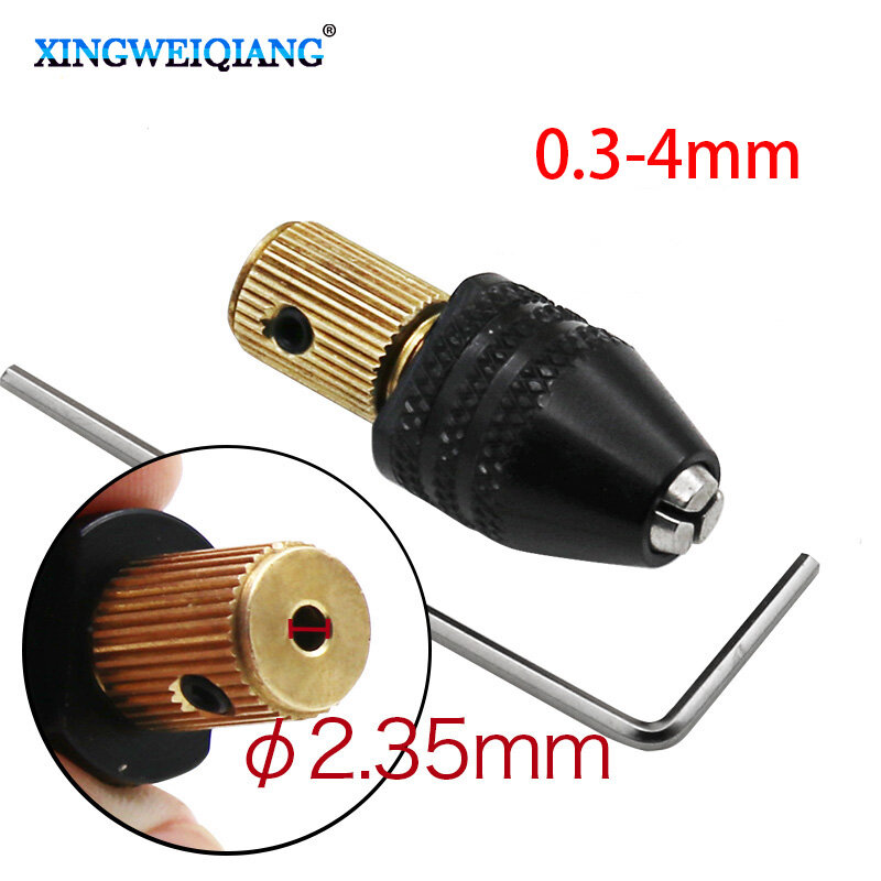 Mini braçadeira elétrica 2.35mm-0.5mm do dispositivo bonde do dispositivo bonde do mandril do eixo do motor de 3.2mm pequeno para broca o micro dispositivo de fixação do mandril