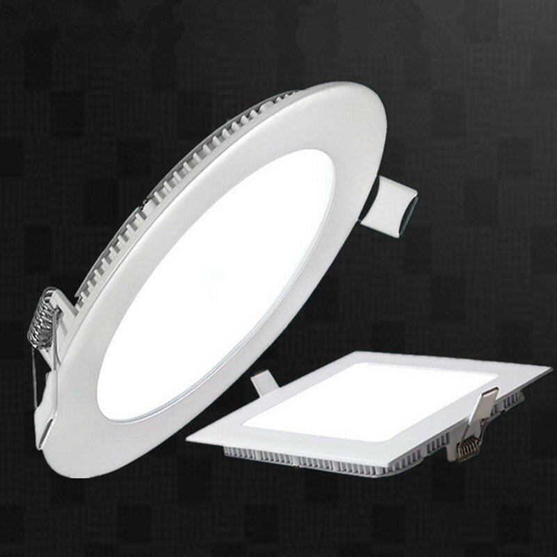 Spot lumineux LED ultramince encastrable pour le plafond, avec alimentation, 3/6/9/12/15W, ac 220v, blanc chaud/blanc froid
