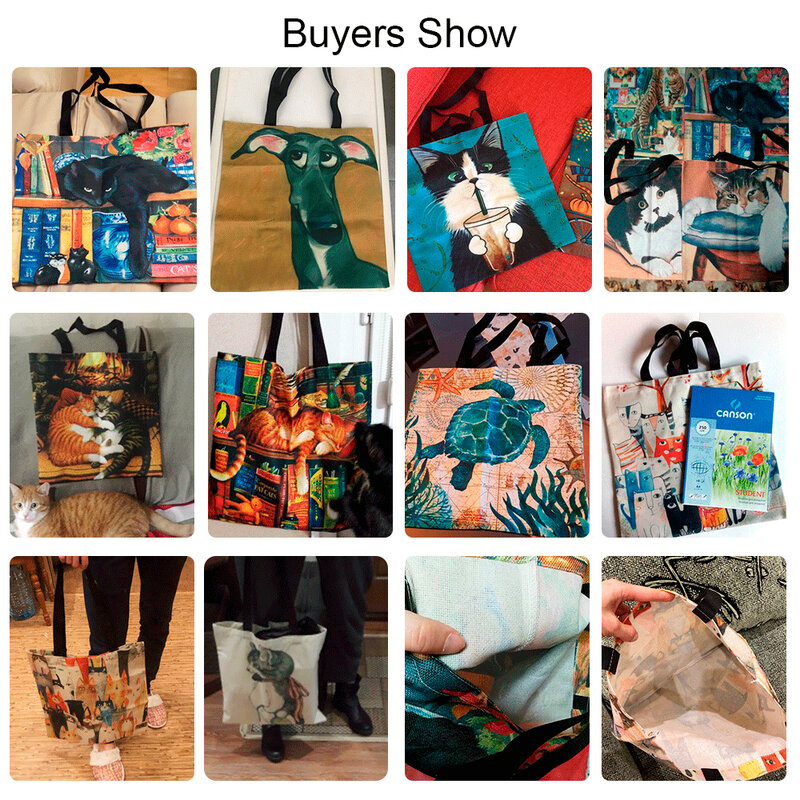 Borse per la spesa personalizzate Totes Gustav Klimt pittura a olio lacrime stampa borsa a tracolla da donna borsa a mano moda grande capacità