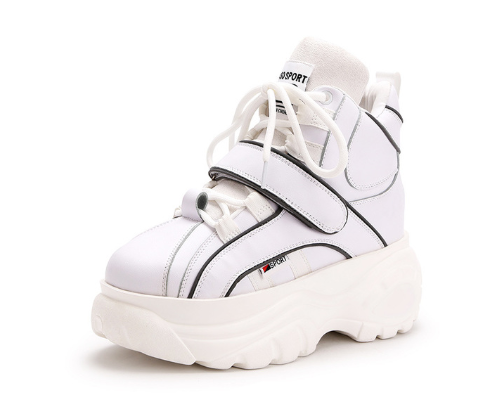 YEELOCA 2020 Sneakers m001 mujeres Otoño Invierno altura zapatos alta superior gruesa inferior moda Casual zapatos KZ0157