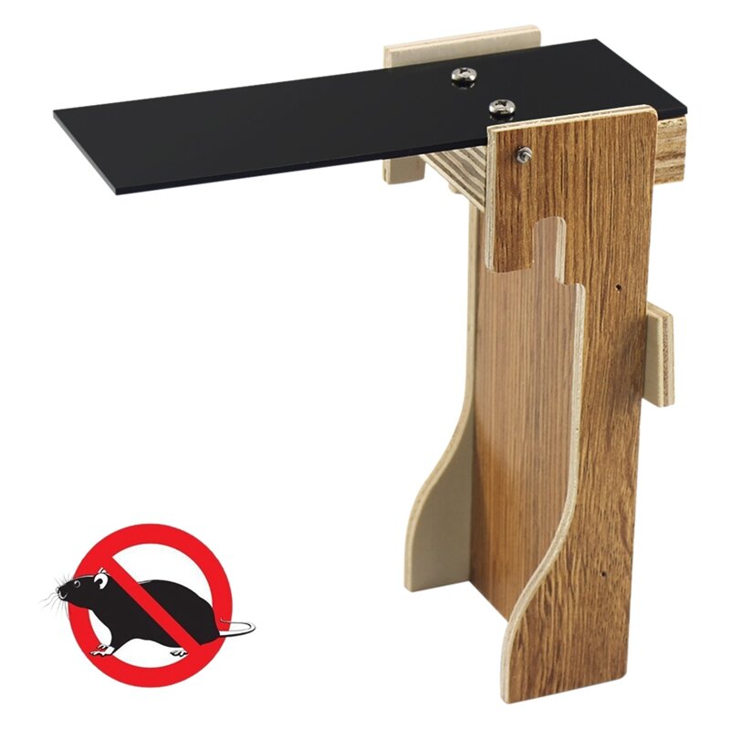 AMS-Mousetrap Trap Wooden Seesaw Rodent Reusable Automatic Continuous Mouse Pest Rodent Control for Home